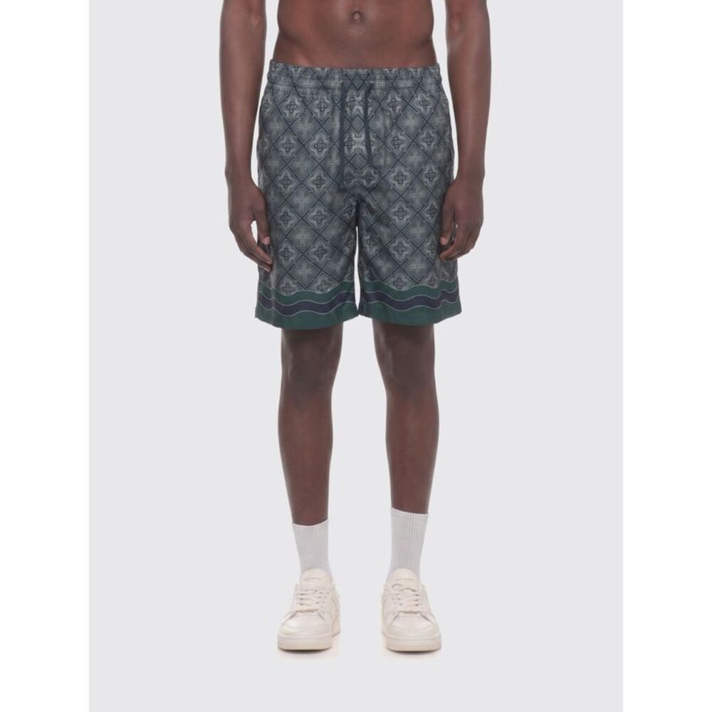 Casablanca Men Monogram Silk Shorts Casablanca With Drawstring Waist
